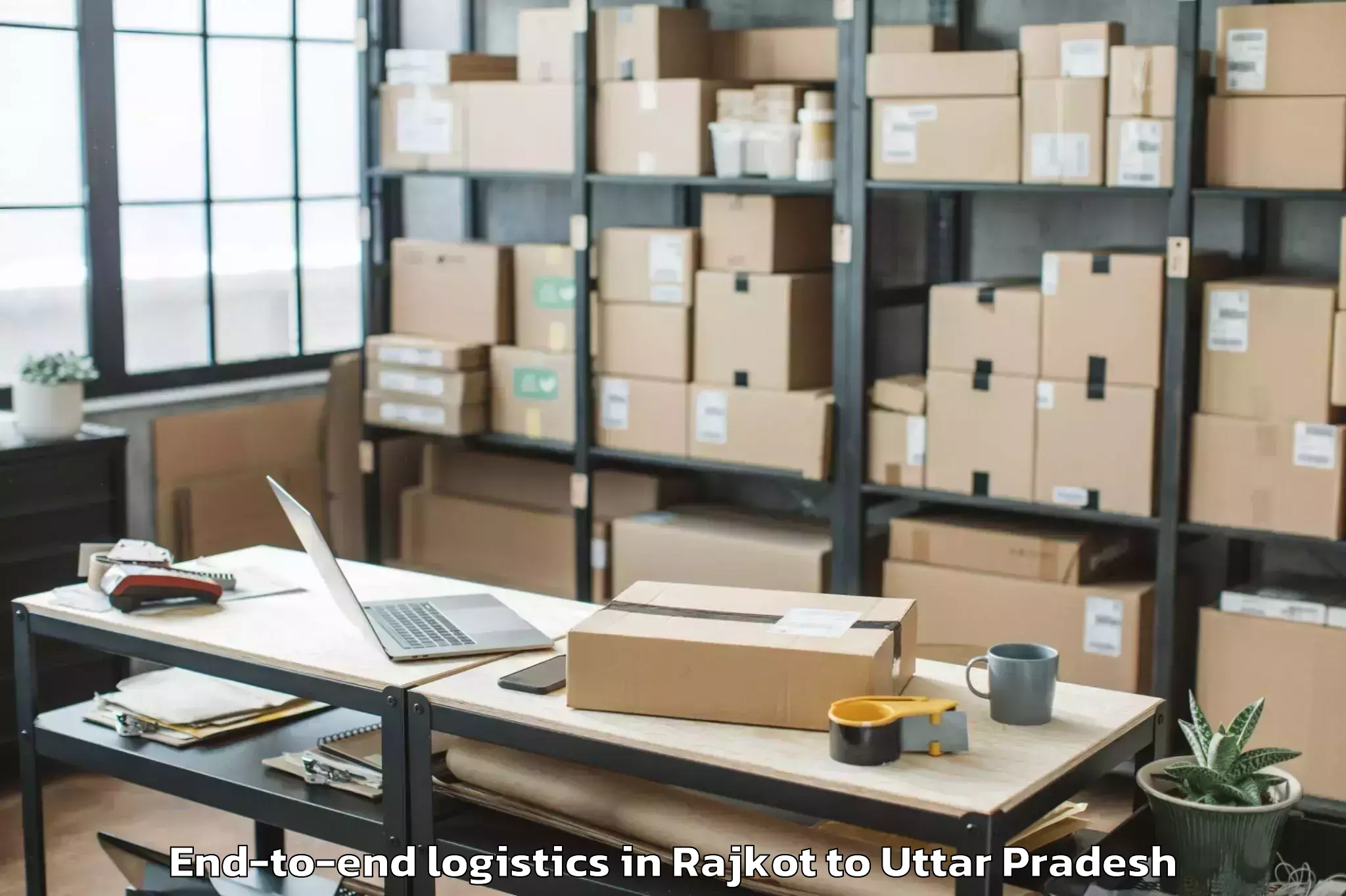 Easy Rajkot to Bilthra End To End Logistics Booking